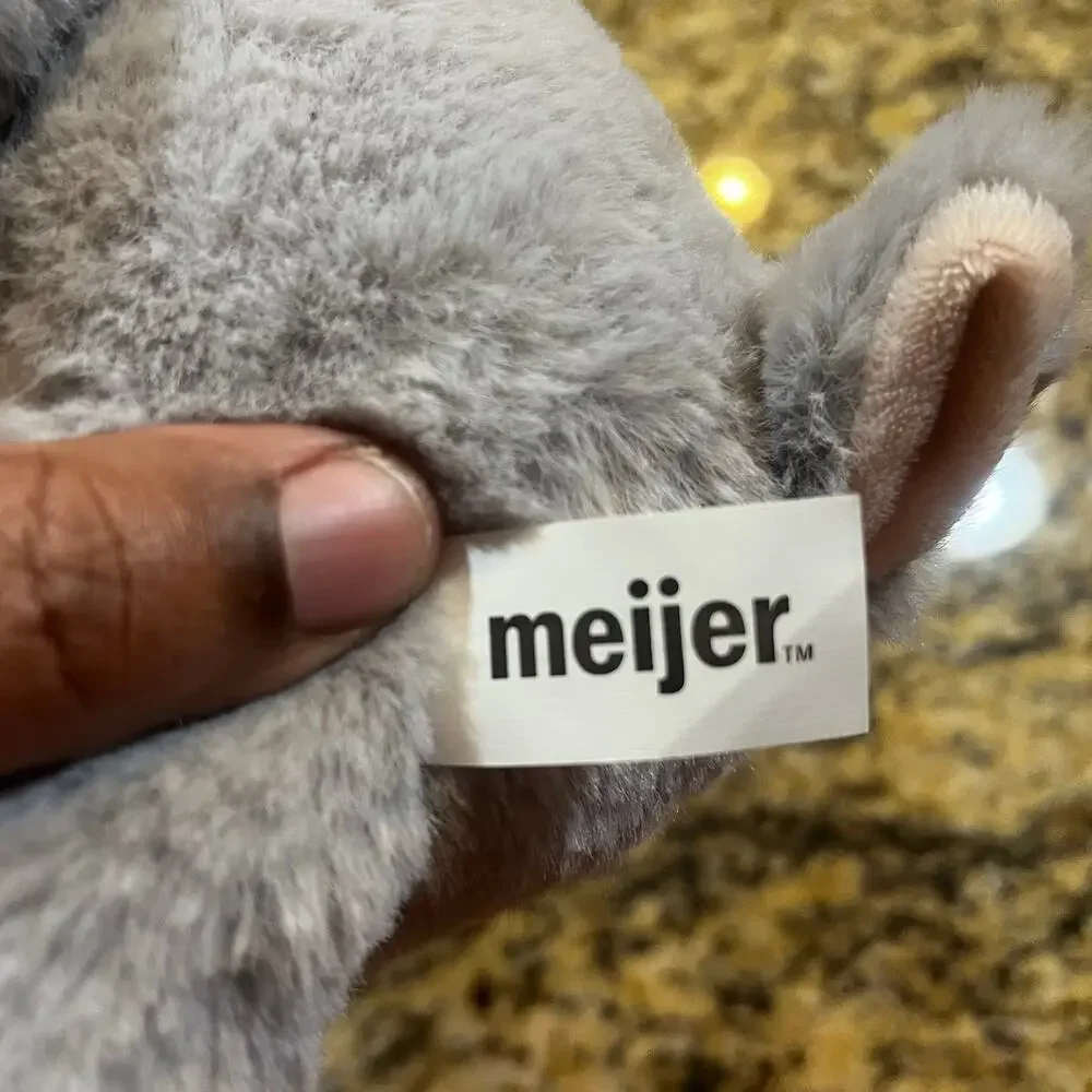Meijer Gray Moose Plush 11” Stuffed Animal Soft Cuddly‎ Toy Reindeer Elk